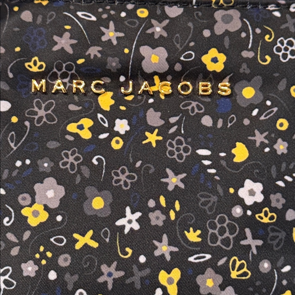 Marc Jacobs Bag Wingman Black Yellow Floral Nylon Tote EUC - Picture 6 of 17